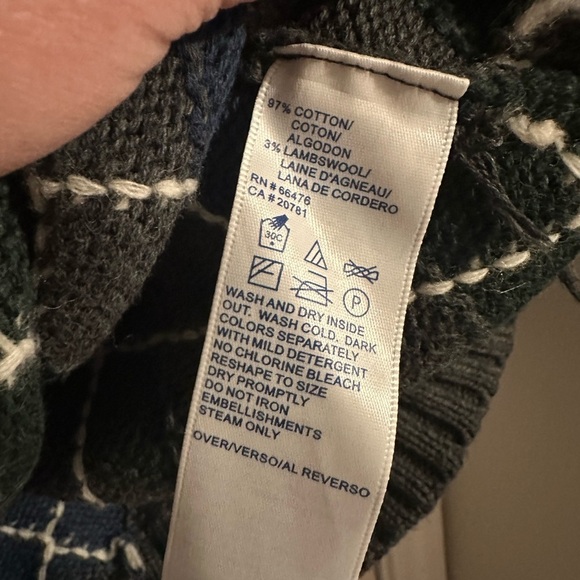 Tommy Hilfiger Women’s Argyle Sweater - Green and Blue - Picture 4 of 5